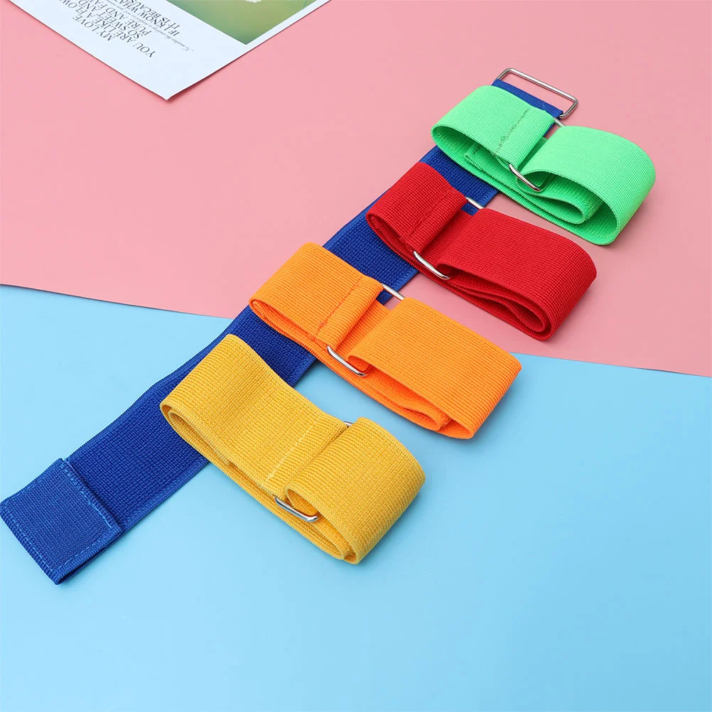 8 PCS Stretchy Tie Rope 3 Legged Race Band for Field Play Strape Tether Outdoor