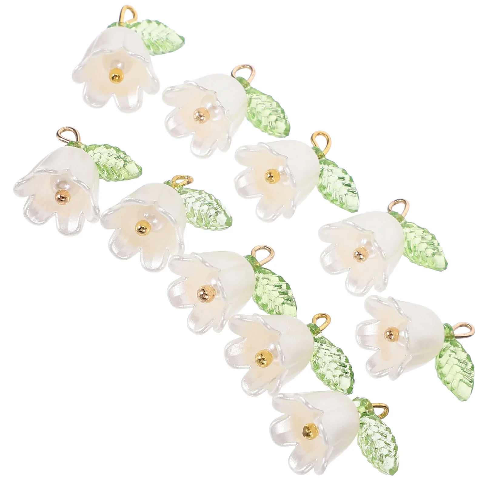 

10 шт. кулон со стразами и лилией, ювелирные изделия из долины, подвески из цинкового сплава для изготовления сережек