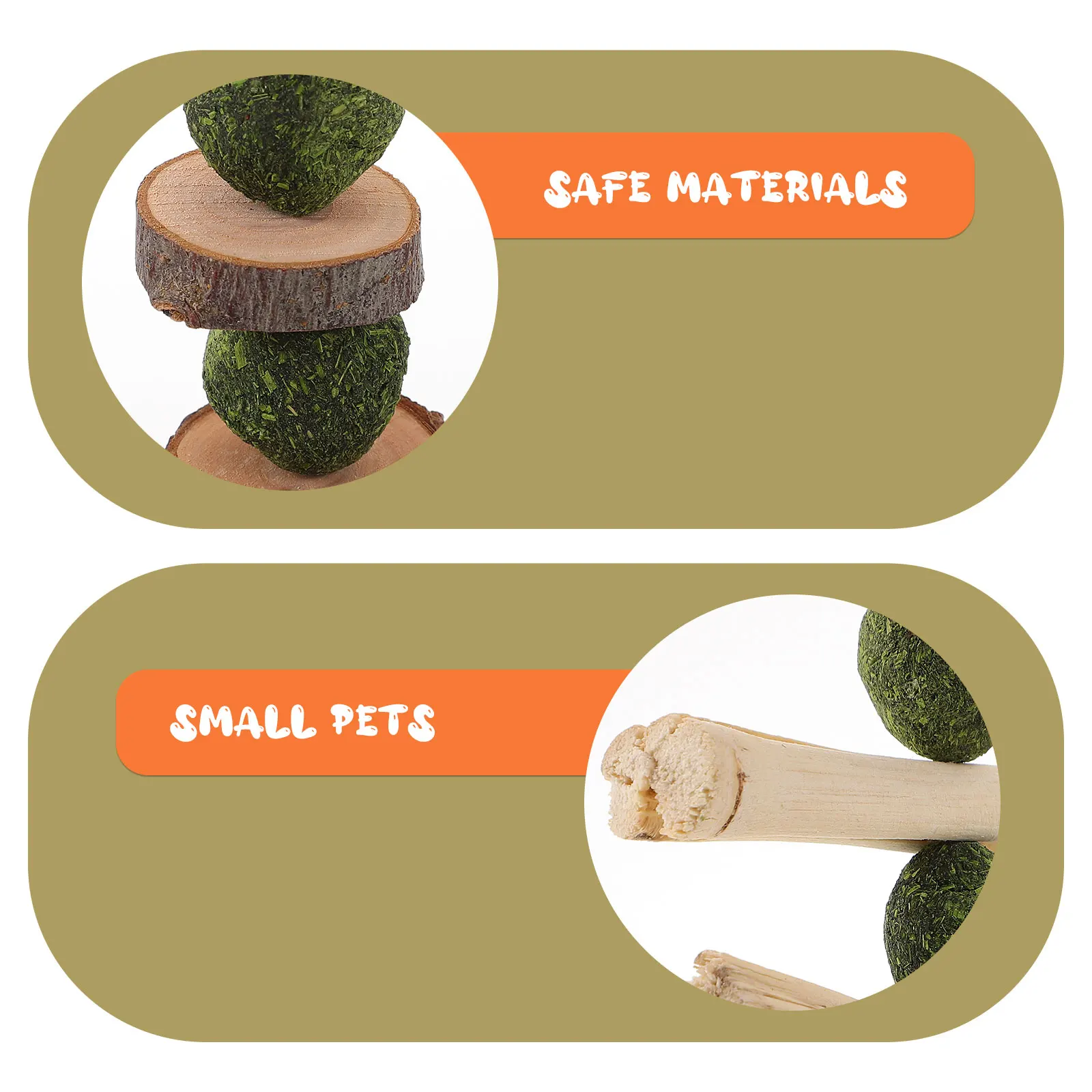

Natural Hamster Biting Snacks Eco-Friendly Grass Balls Teeth Grinding For Guinea Pig Bunny Molar Treats Pet Supplies Chewing