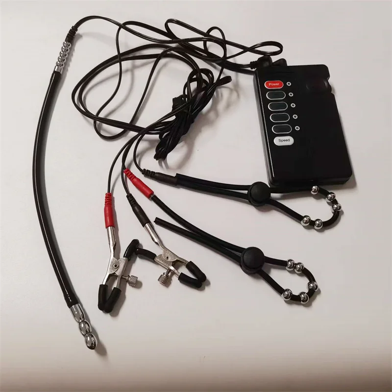 صدمة كهربائية مجرى البول السبر لعبة استثارة القضيب موسع سيليكون خواتم الديك الحصان العين قضيب معدني الحلمات كليب الجنس لعب للرجال #5