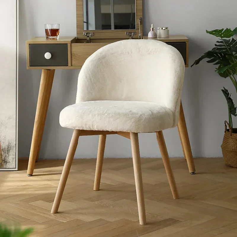 Nordic Kitchen Velvet Chair Bedroom Ergonomic Upholstered Manicure Golden Chair White Vanity Terrace Chaises Furniture OA50DC