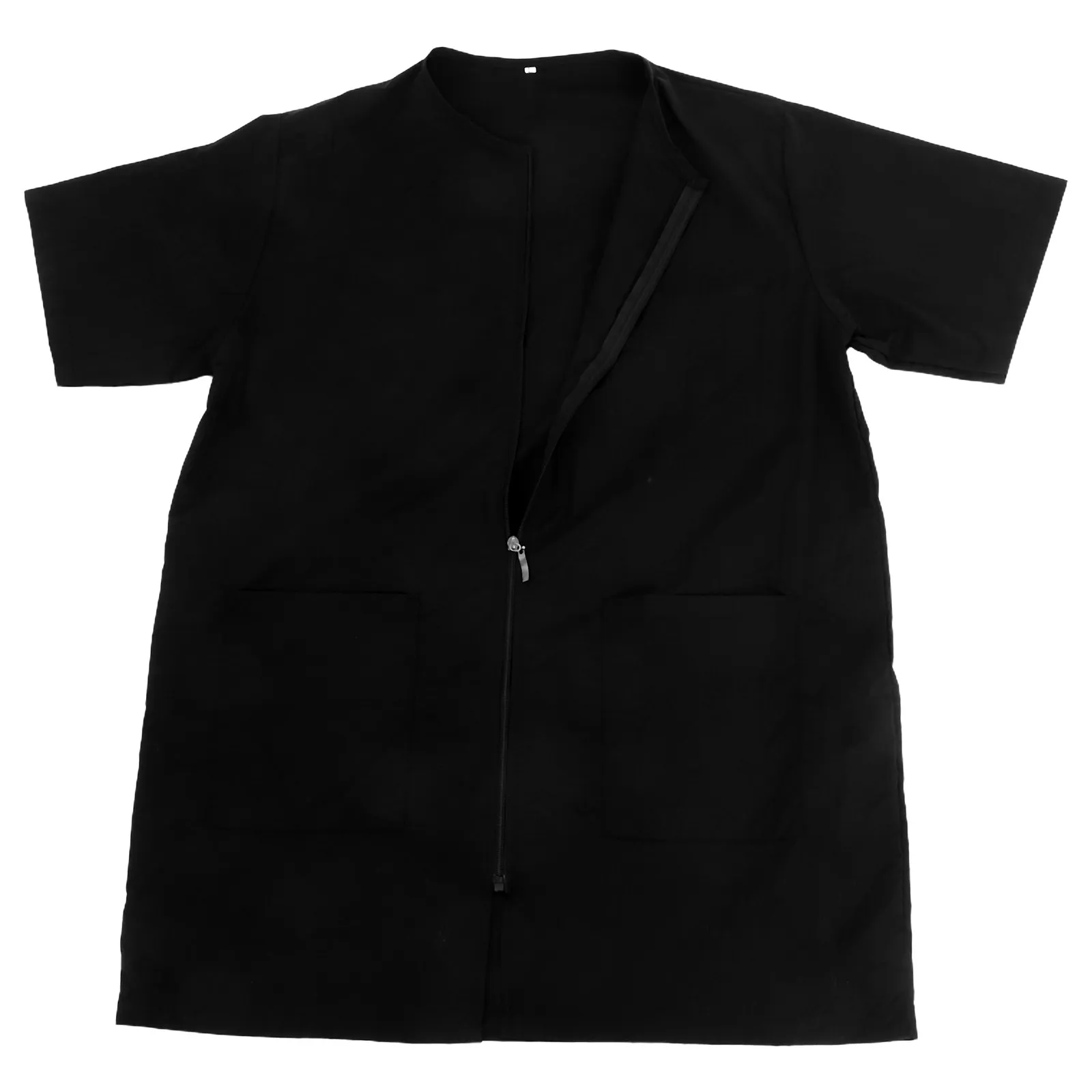

Pet Grooming Smock Size L Waterproof Anti-Static Short Sleeve Salon Apron Zipper Dog Grooming Barber Jacket Professional Work
