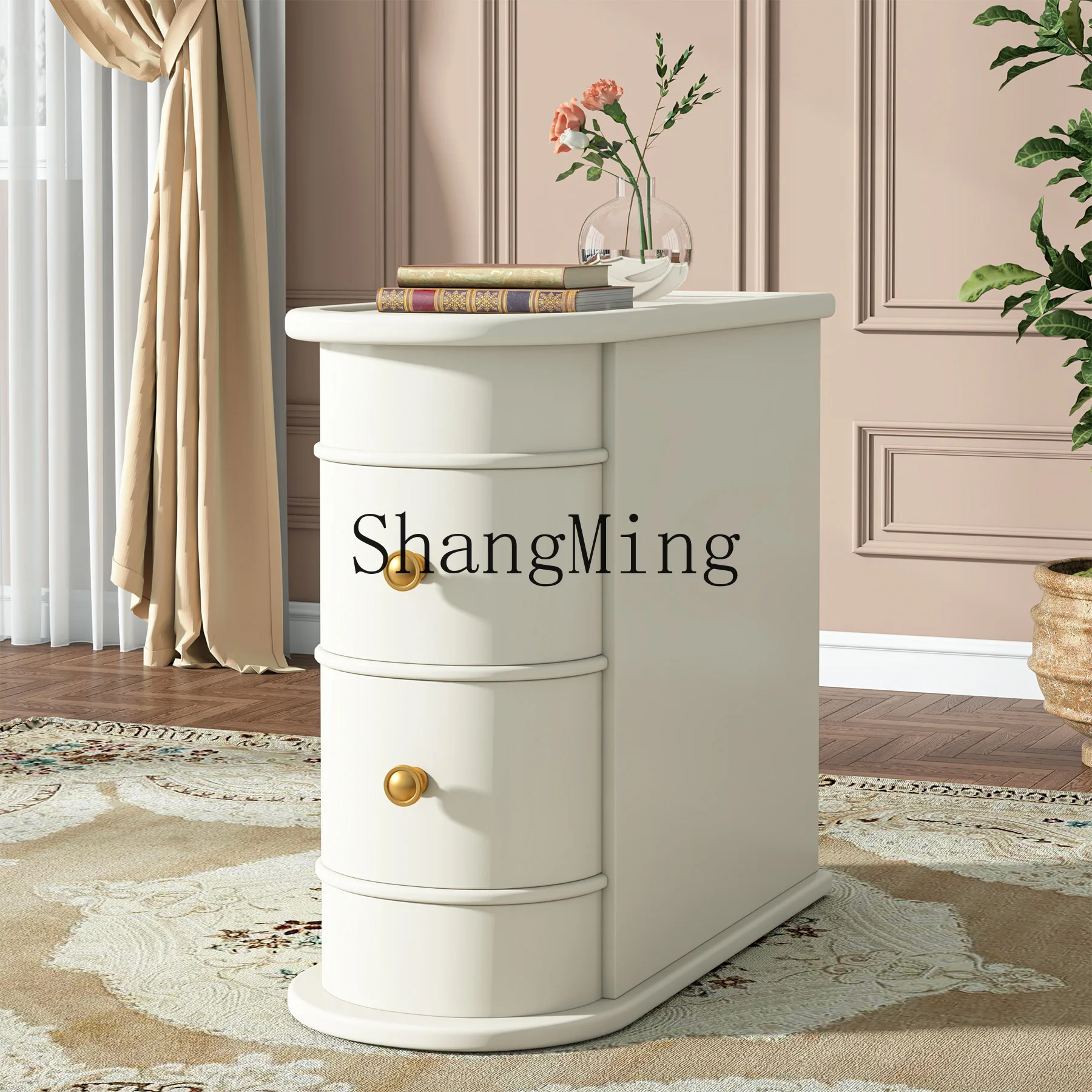 

SM Sofa, solid wood side table, light luxury high-end sense living room for new Chinese sideboard, home bedside table