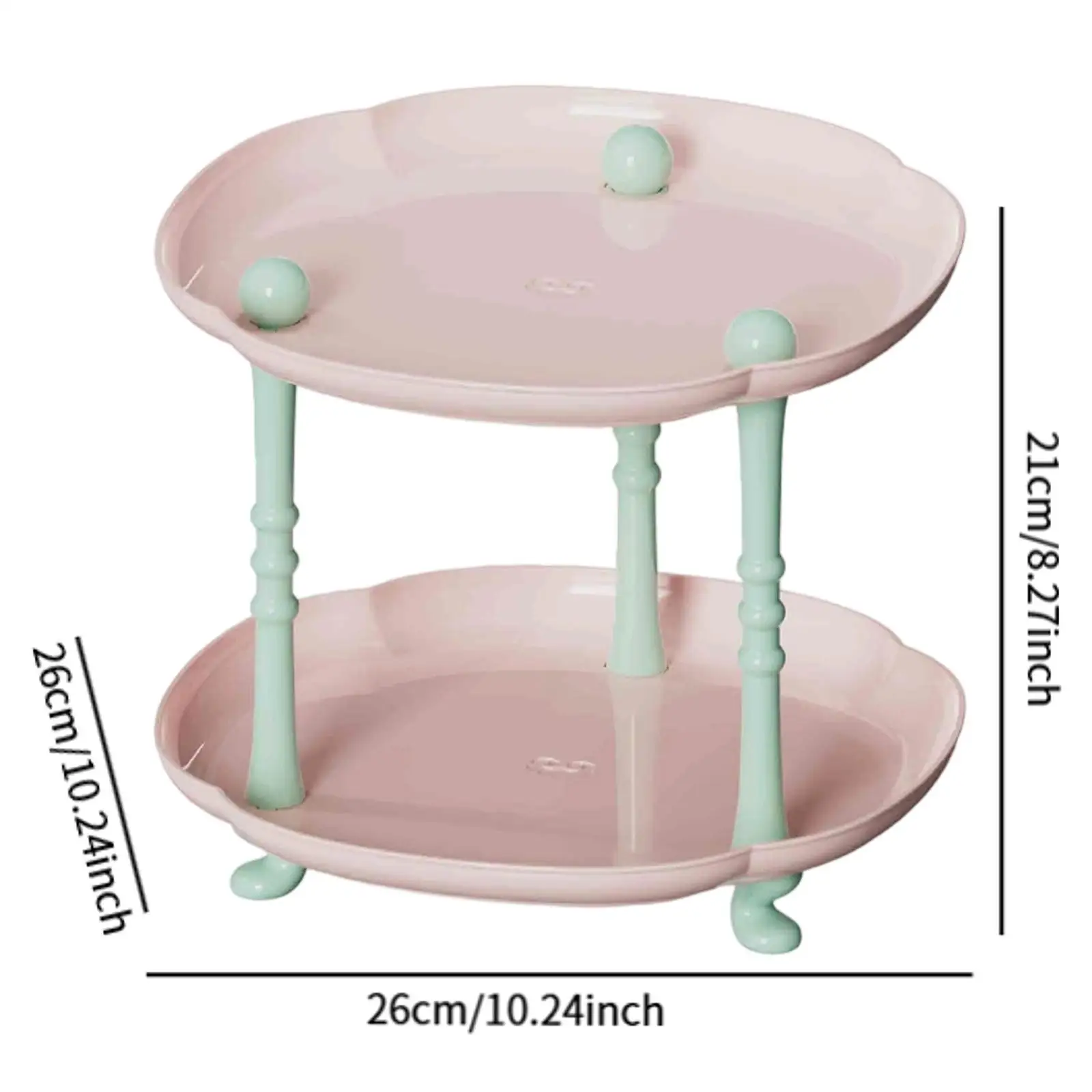 Vanity Organizer Trinket Wallet Watch 2 Tier Valet Tray Countertop Rack Shelf for Farmhouse Cosmetic Bedside Hallway NightStand
