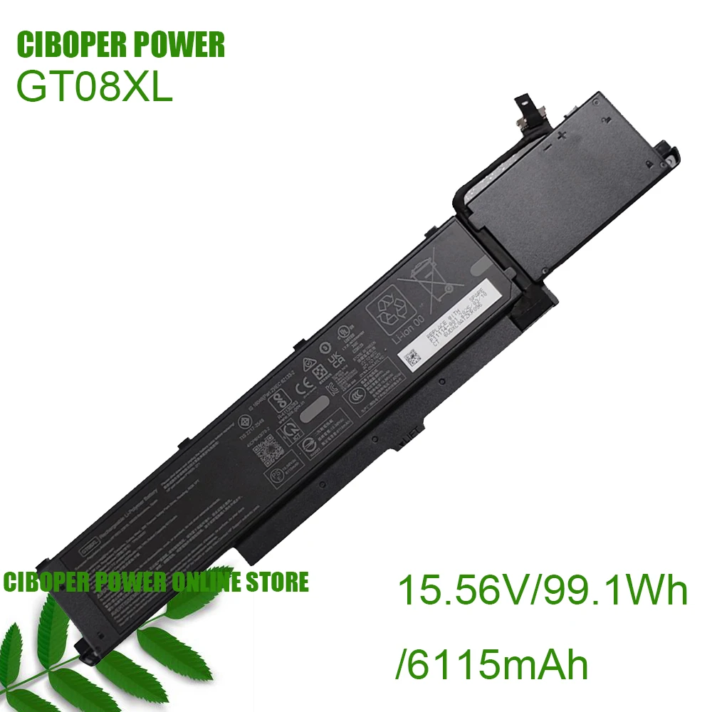 CP Laptop Battery GT08XL 15.56V/99.1WH/6115mAh For TPN-DB2D P11114-001 Notebook