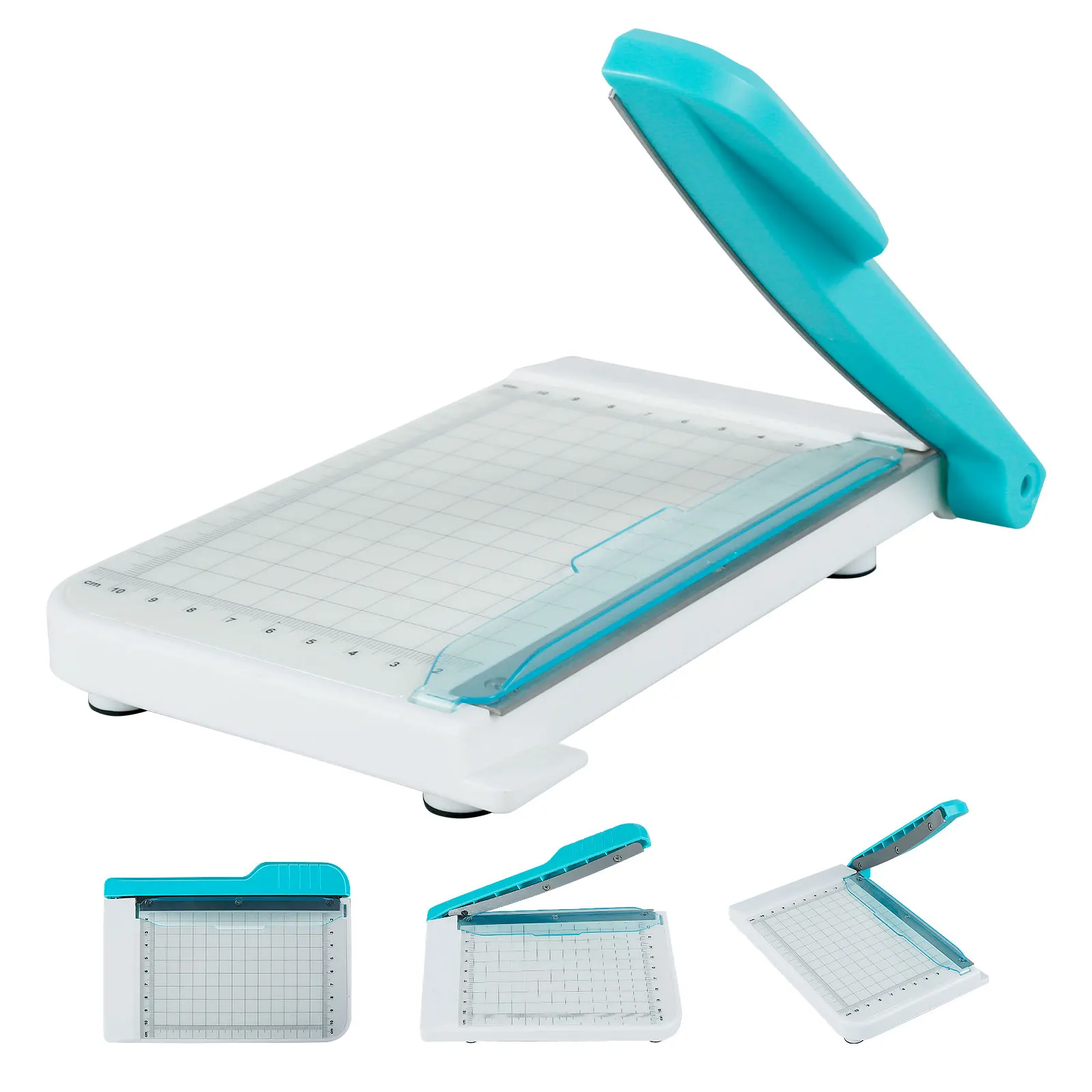 Paper Cutter 6 Inch Cut Length Small Paper Cutter Non Slip Paper Trimmer Compact and Portable Curved Strip Paper Cutters