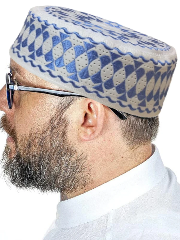 BOHOWAII Prayer Hats Ropa Hombre Chapeau Musulman Homme Embroidered Kufi Hat Kippah Jewish Saudi Islam Muslim Caps for Men