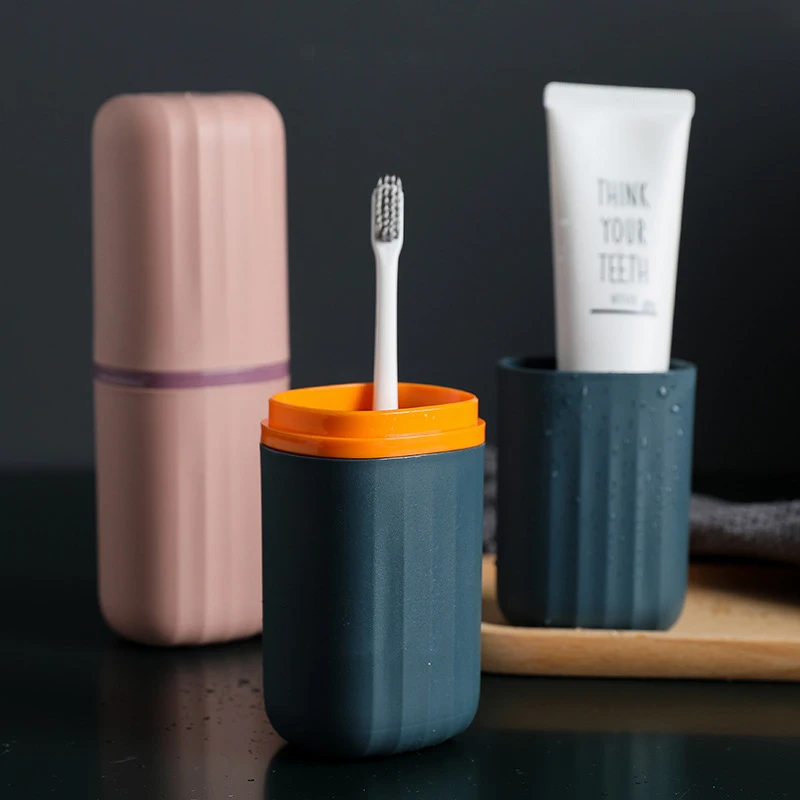 

Portable Toothbrush Toothpaste Holder Case Cup Box Outdoor Travel Camping Shaving Brush Organizer Stand Bathroom Accessories