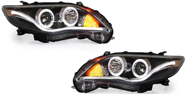 

Altis Bumper lamp For Corolla 2011 2012 2013 Headlight LED DRL Running lights Bi-Xenon Beam Fog lights angel eyes