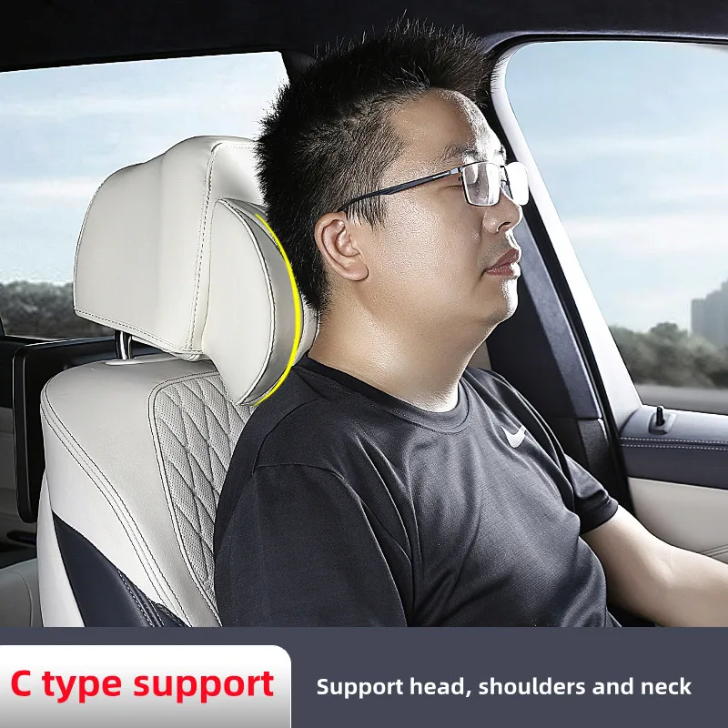 Headrest Pillow Neck Cushion For BMW X5 G05 X6 G06 X7 G07 7 series G12 Leather Full Surrounded Car Seat Head Neck Rest Pad