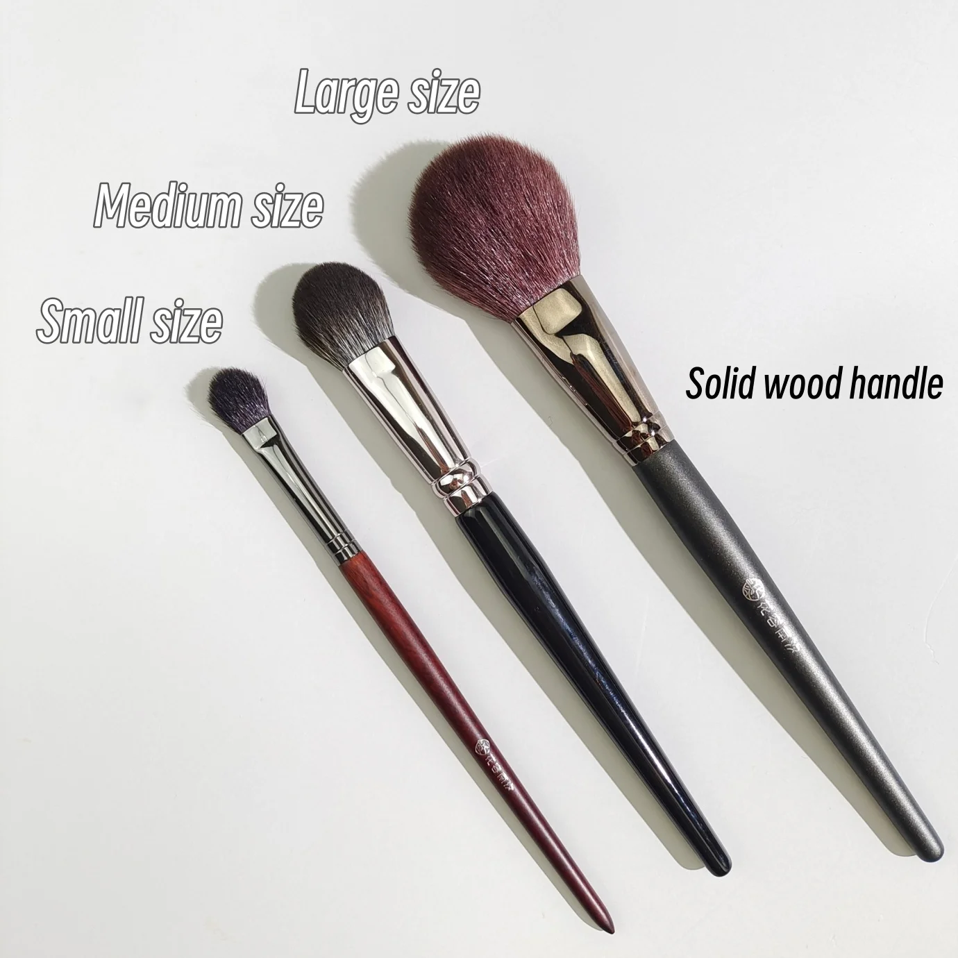 Almond Eyeshadow Flame Brush Small Size Blush Highlight Brush Large Tongue Shape Wool Loose Powder