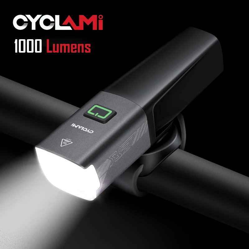 1000 Lumens CYCLAMI X7 Bike Light Front Lamp Type-C Rechargeable LED Bicycle Light Waterproof Headlight Bike Removable battery