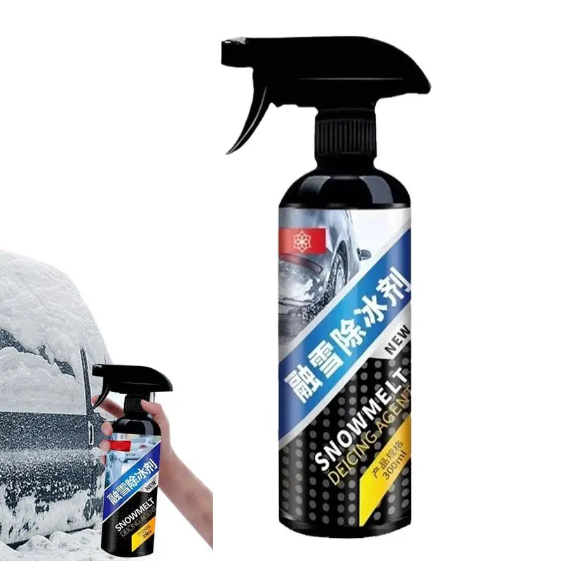 Car Deicer Spray 300ml Ice Remover Agent Auto Windshield Defroster Deicing Spray For Removing Snow And Frost Improve Visibility