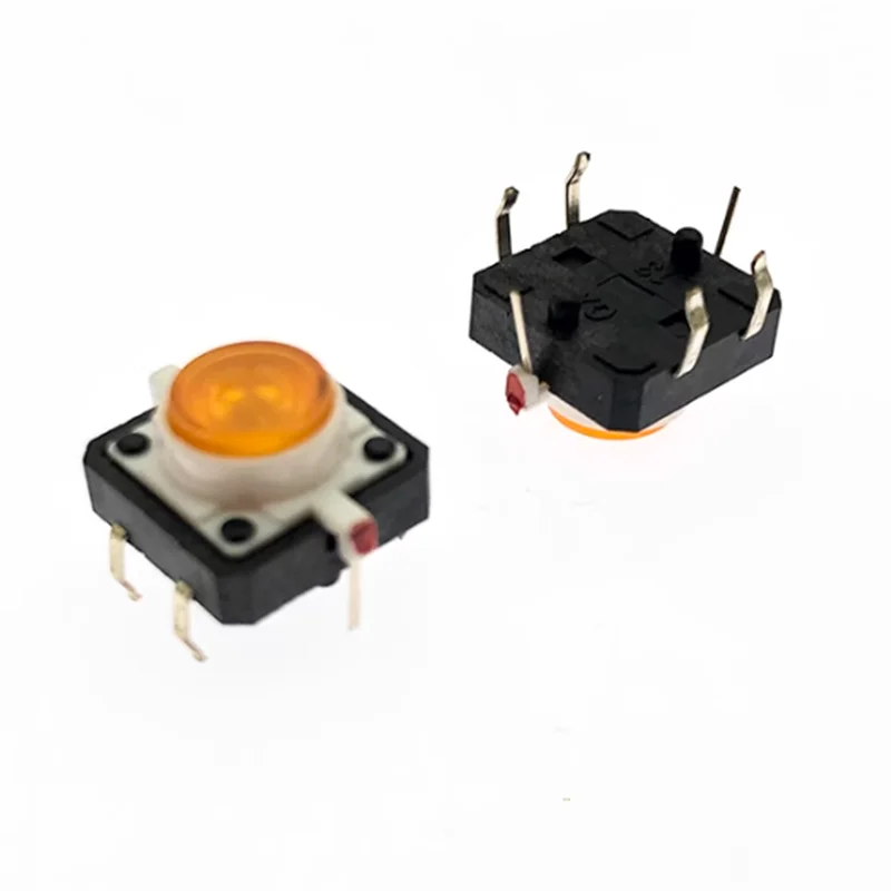 5PCS 12X12X7.3 Tactile Push Button Switch Momentary Tact LED 5 Color 12X12X7.3mm 12*12*7.3mm