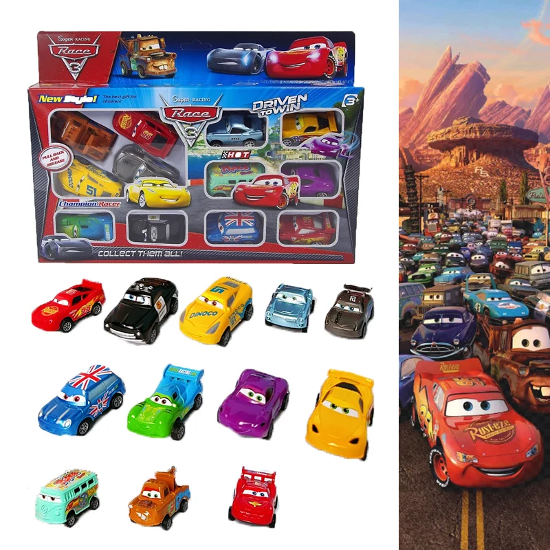 

ГОРЯЧАЯ ПРОДАЖА, 12 шт., автомобили Pixar Back Force, молния Макквин Джексон, 6 см, модель автомобиля Storm Mater, сопровождающие игрушки, подарки на день рождения для детей