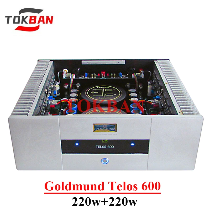 Tokban Reference Goldmund Telos 600 Power Amplifier 220w*2 High Power Class AB Amp Balanced XLR HIFI Amplifier Audio