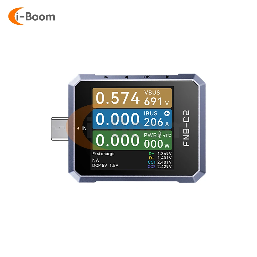 FNB-C2 USBテスター PD3.1 Type-C 電圧計 電流計 パワーメーター 急速