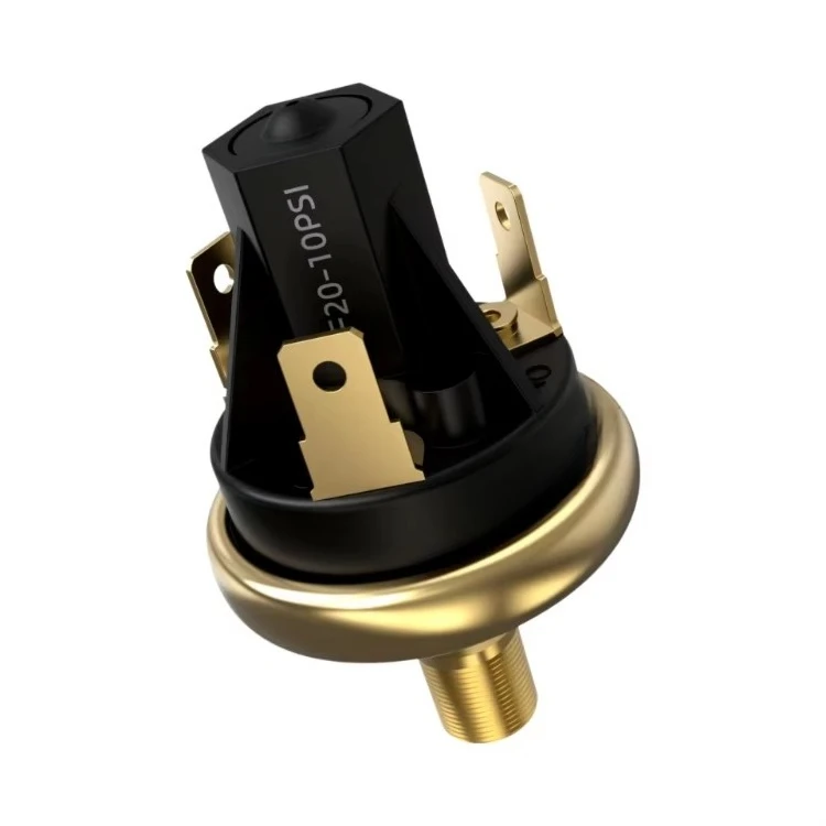 LF20 Dual Purpose Adjustable Oil & Vacuum Pressure Control SPST Contacts Stainless Steel 1/8-27 for Air Compressor 240VAC