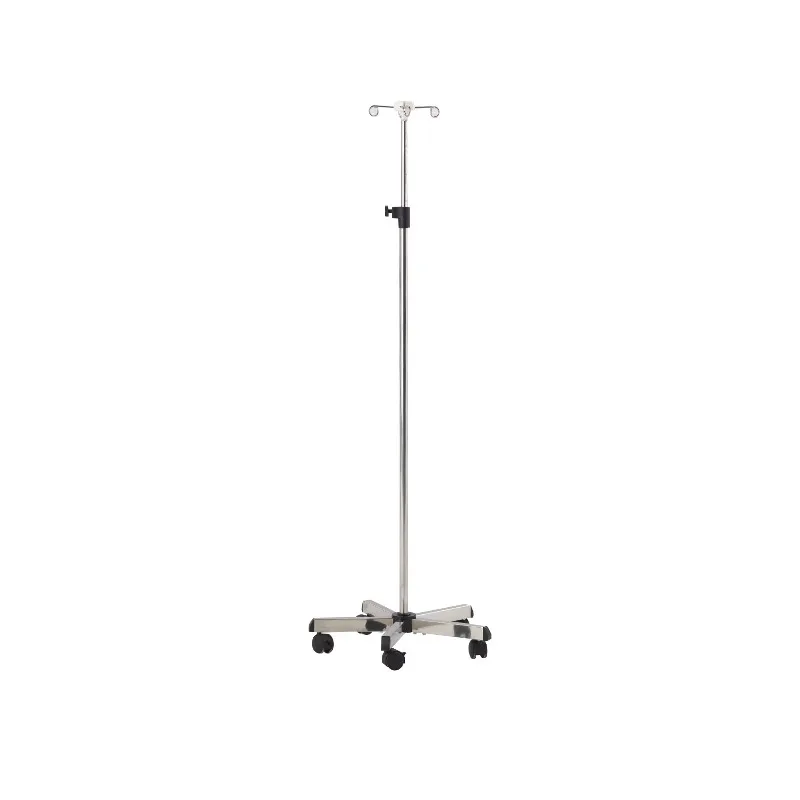 Stainless Steel Stand Hospital IV Pole Medical Drip Stand Floor Mounted Removable Infusion Pole