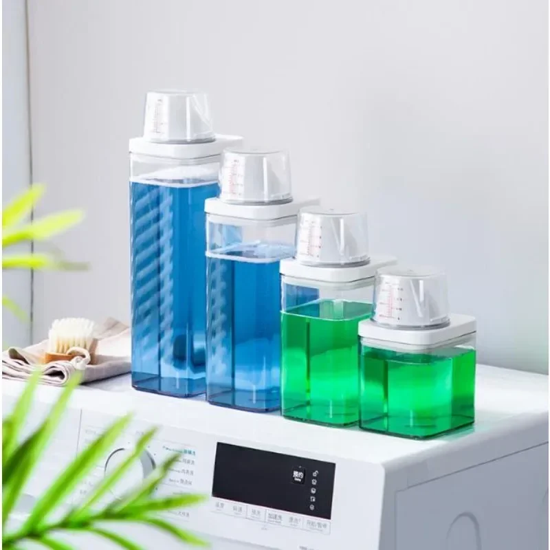 

1500ml Airtight Laundry Detergent Powder Storage Box Refillable Large Capacity Softener Bleach Container Laundry Powder Bottle