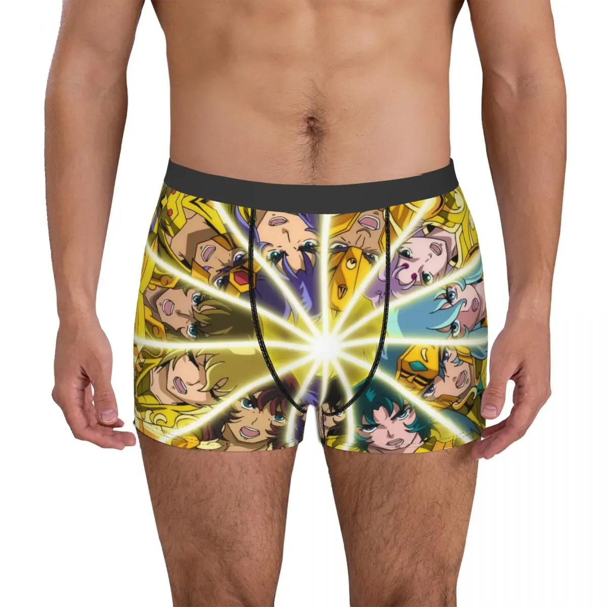 Knights Of The Zodiac:Saint Seiya Underpants Cotton Panties Men\'s Underwear Ventilate Shorts