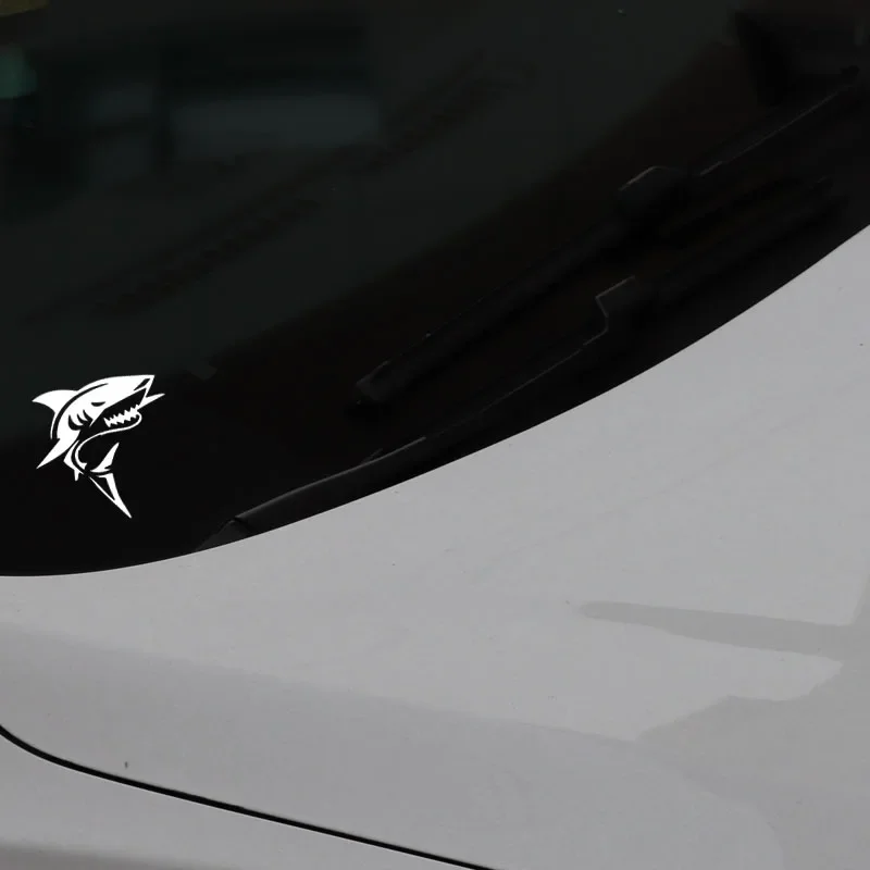 Car Stickers Personalized Creative Stickers Shark Car Decoration Scratches Waterproof and Sunscreen PVC 13*13cm