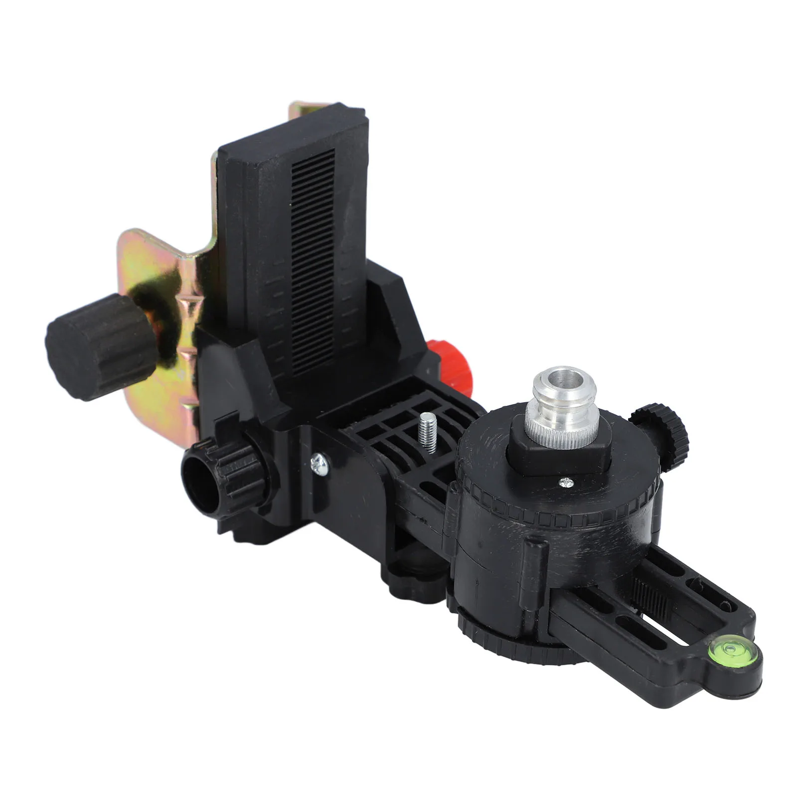 Herramienta de nivelación, cabezal de poste de extensión, rotación de 360 grados, soporte de ajuste fino ajustable, adaptador de herramienta de nivel ABS y hierro para caminos