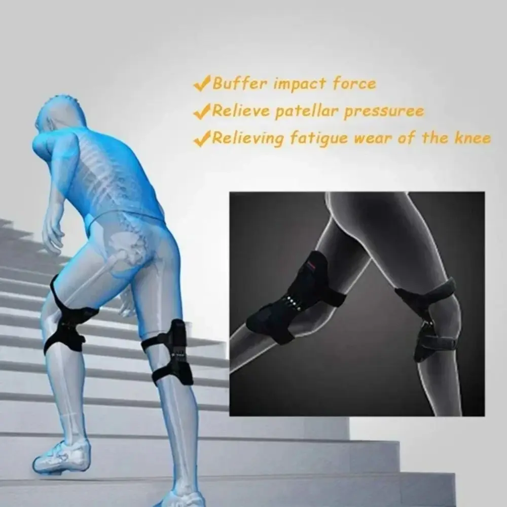 1/2PCS Rebound Spring Knee Protection Boosters Breathable Fixed Booster Support Knee Pads Non-Slip Knee Sleeve Sports