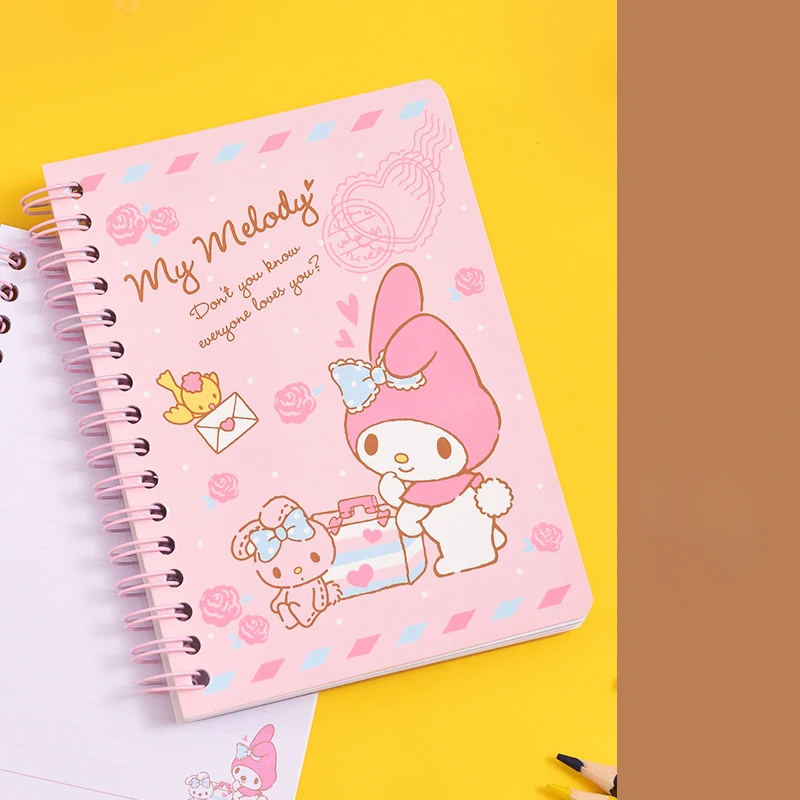 Sanrioed Anime Series Kawaii Kuromi My Melody Cinnamoroll Kitty Little Twin Stars Cartoon Notebook Student Notebook Kids Gifttoy