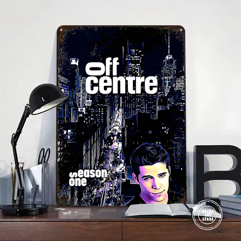 Off Centre Tinplate Poster Custom Wall Art Vintage Metal Signs Retro Tin Plaque for Office Decoration Gaming Bathroom Decor Home