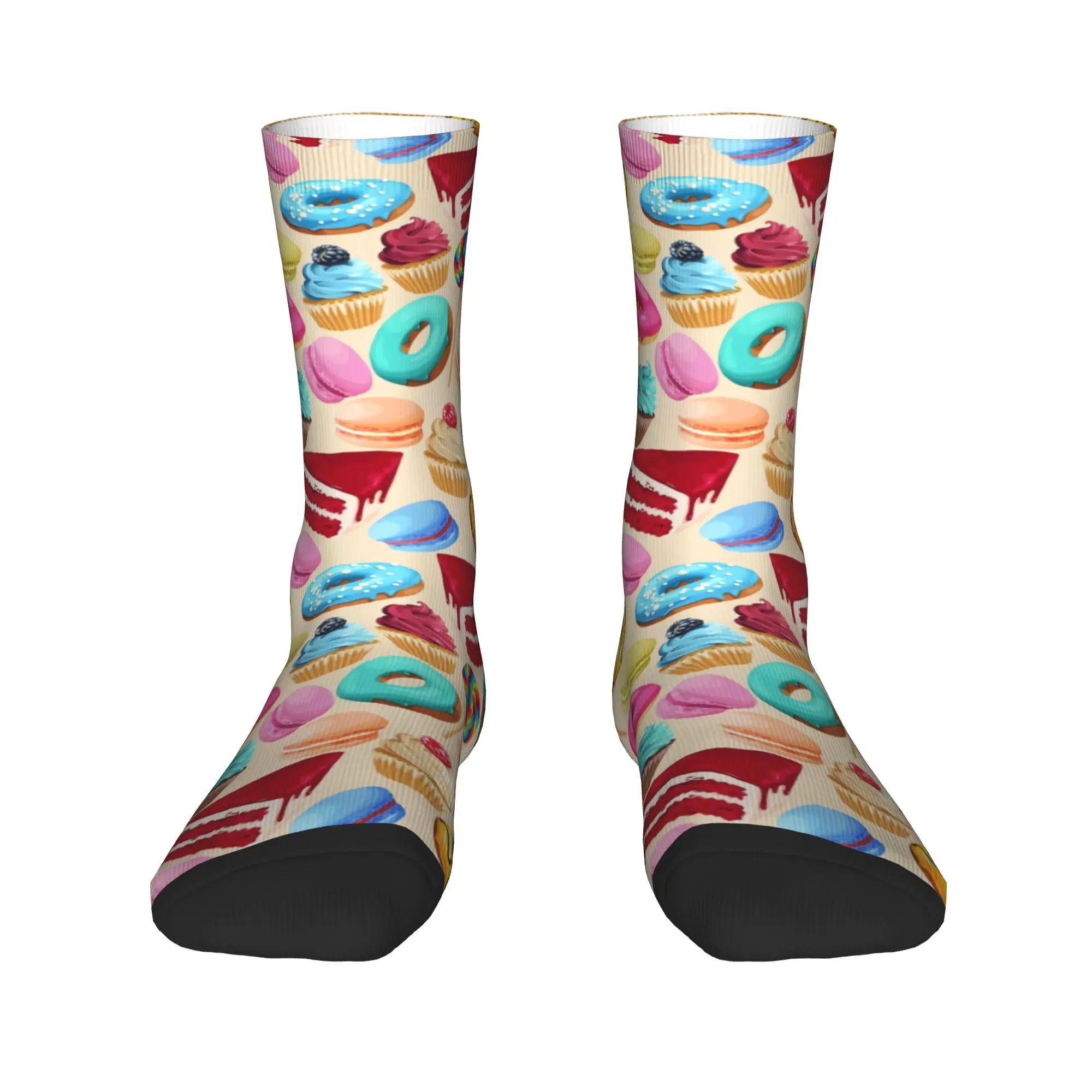 

Kawaii чулки женские красочные карамельные пончики носки с узором еды мужские эластичные зимние носки с графическим рисунком