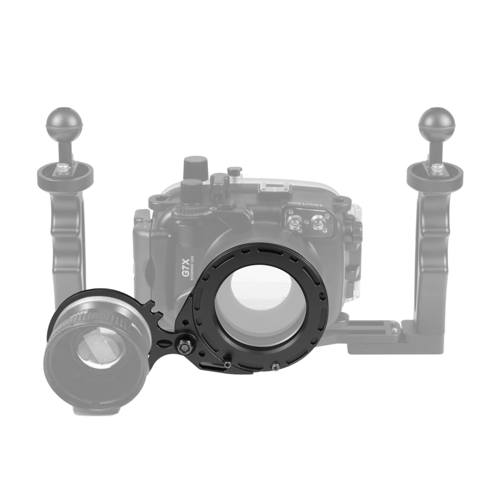 PULUZ Aluminum Alloy 67mm to 67mm Swing Wet-Lens Diopter Adapter Mount for DSLR Underwater Diving Housing