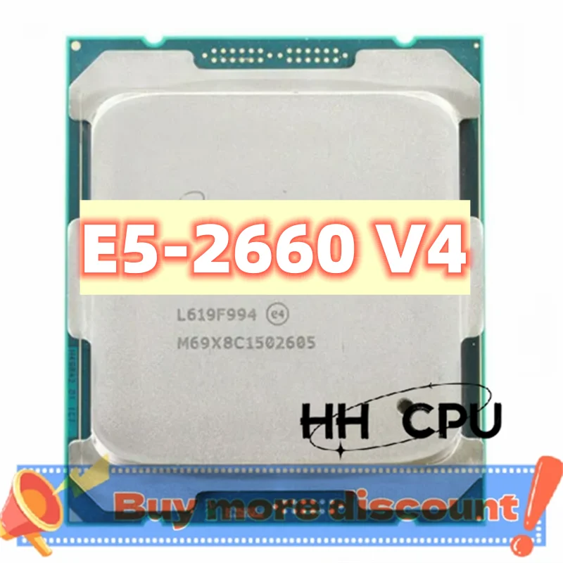 

Xeon E5 2660V4 2,0 ГГц, 14 ядер, 35 МБ SmartCache E5 2660 V4 FCLGA2011-3 105 Вт E5-2660 V4