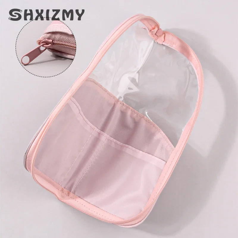 Estuche para brochas de maquillaje, soporte para brochas de maquillaje, bolsa de cosméticos impermeable de viaje, taza de maquillaje plegable con cremallera