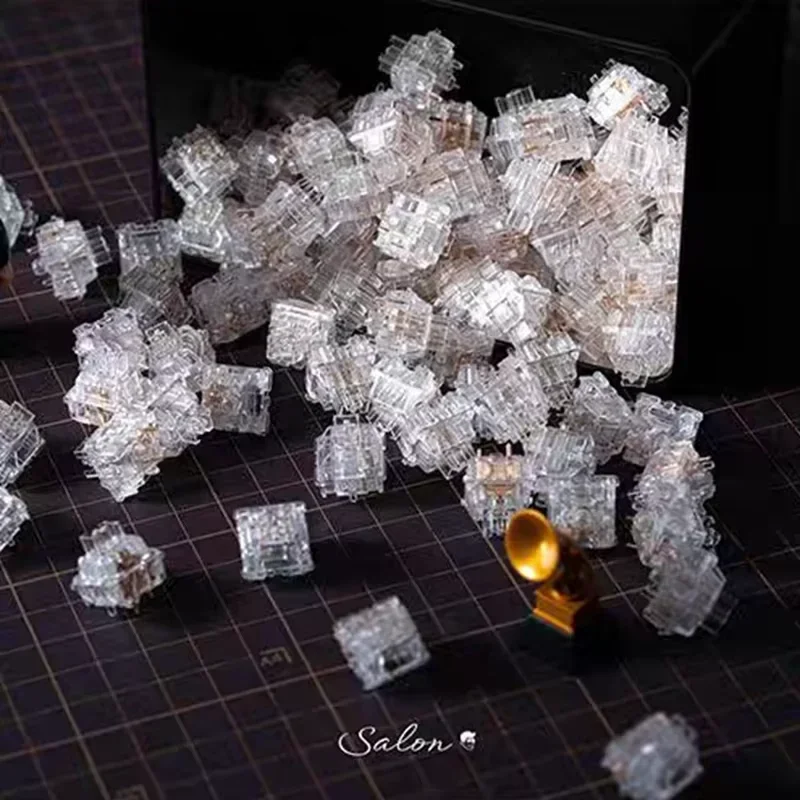 OFF STUDIO Outemu Ice Snow Switch Silent Linear Switches 40g 5 Pins Transparent Mechanical Keyboard Switches Replace TTC Frozen