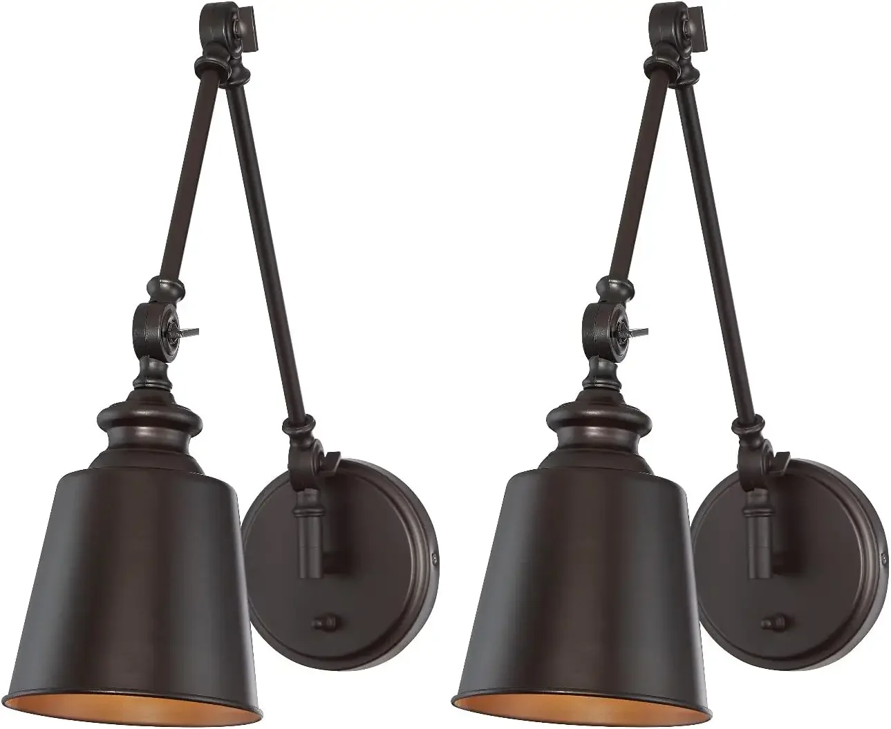 TW90033ORB 1-Light Swing Arm Lamp (2-Pack) in Oil Rubbed Bronze