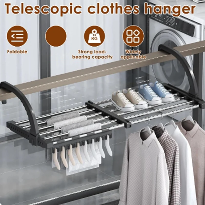 Radiator Clothes Airer Foldable Radiator Drying Rack 42-72CM Extendable Radiator Clothes Drying Rack Balcony