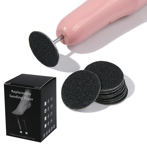 Imagen 2 del producto 50 Uds. Discos de papel de lija de repuesto, herramientas de pedicura, limas para el cuidado de los pies, herramienta para eliminar callos de piel muerta, accesorios para el cuidado limpio de los pies