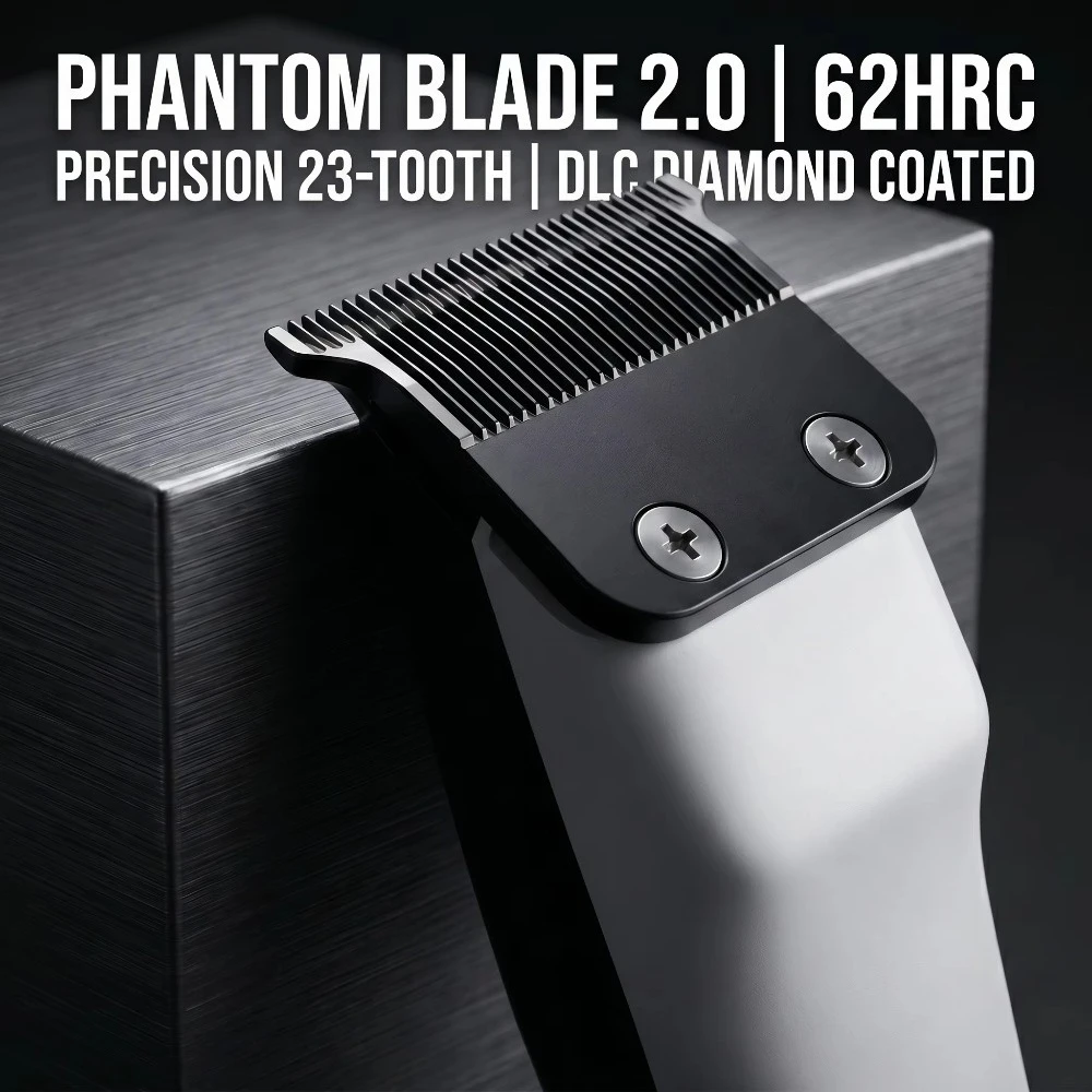 Professional 7200RPM Brushless Motor Hair Clipper, 3200mAh Battery, 4H Runtime, DLC Blade, Cordless Barber Trimmer for Men