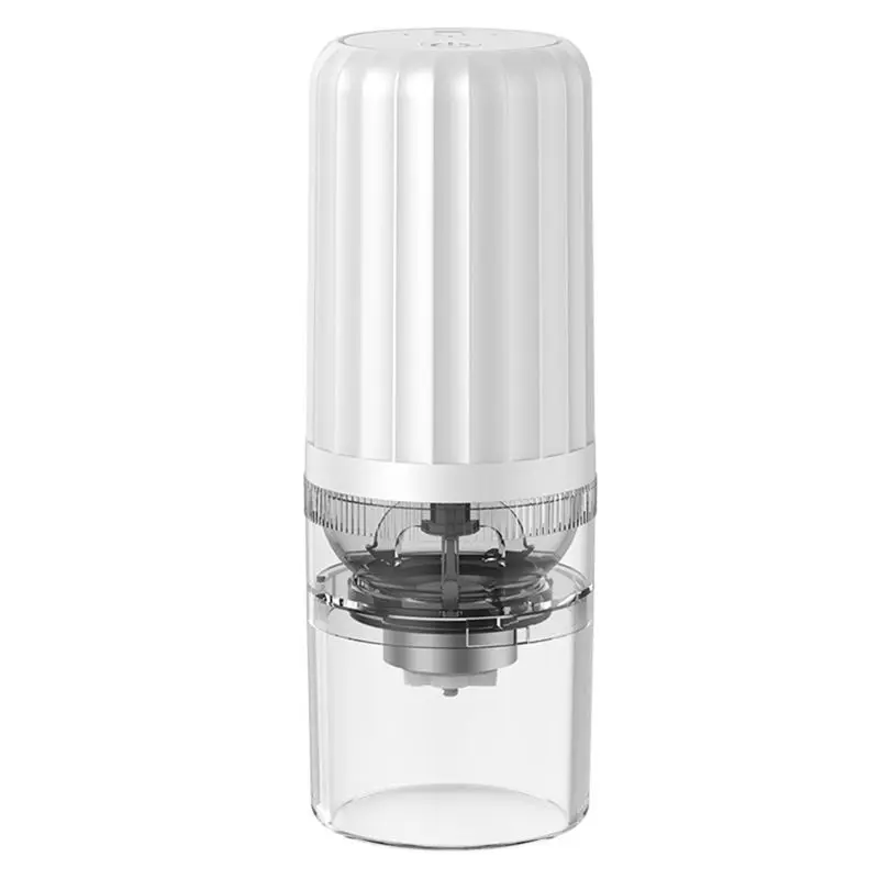 MLGB-1Set Electric Coffee Grinder USB Charge Coffee Bean Grinder Household Removable White