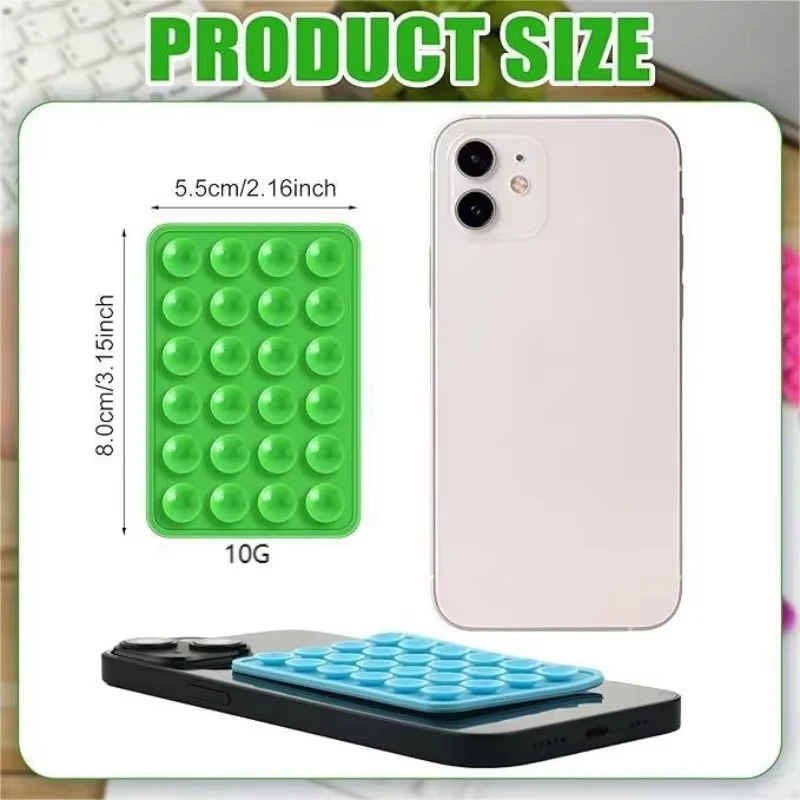 Paquet de 3 supports de coque de téléphone à aspiration en Silicone, poignée de téléphone collante antidérapante pour téléphone portable, support de poignée solide pour Selfies et vidéos