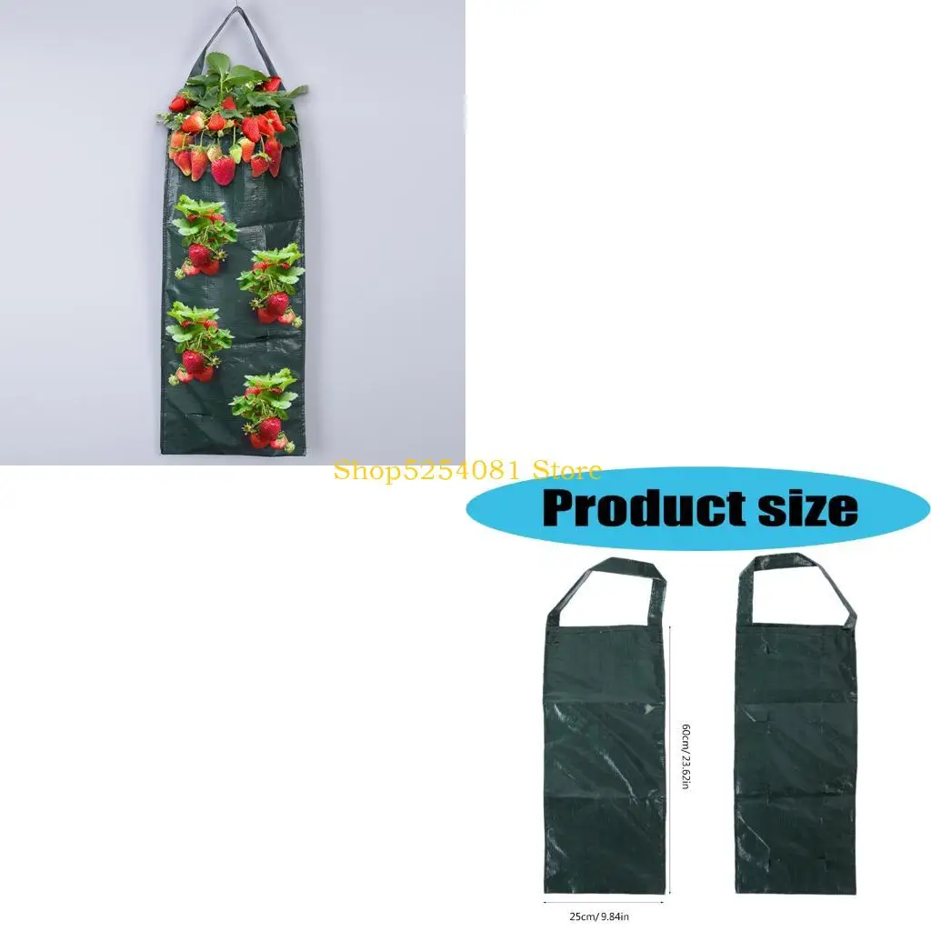 AXYC 3Pcs Large Capacity Plant Bag For Strawberries 8 Planting Pockets Breathable