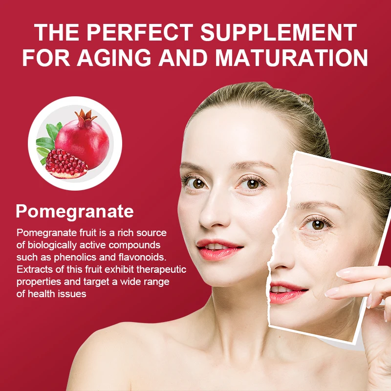 Natural Pomegranate Capsules for Skin & Heart Health Joint Support & Pre Workout for Men & Women  - Nitric Oxide Supplement