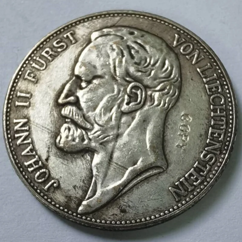 1912 Liechtenstein 2 Kronen - Johann II silver coin copy