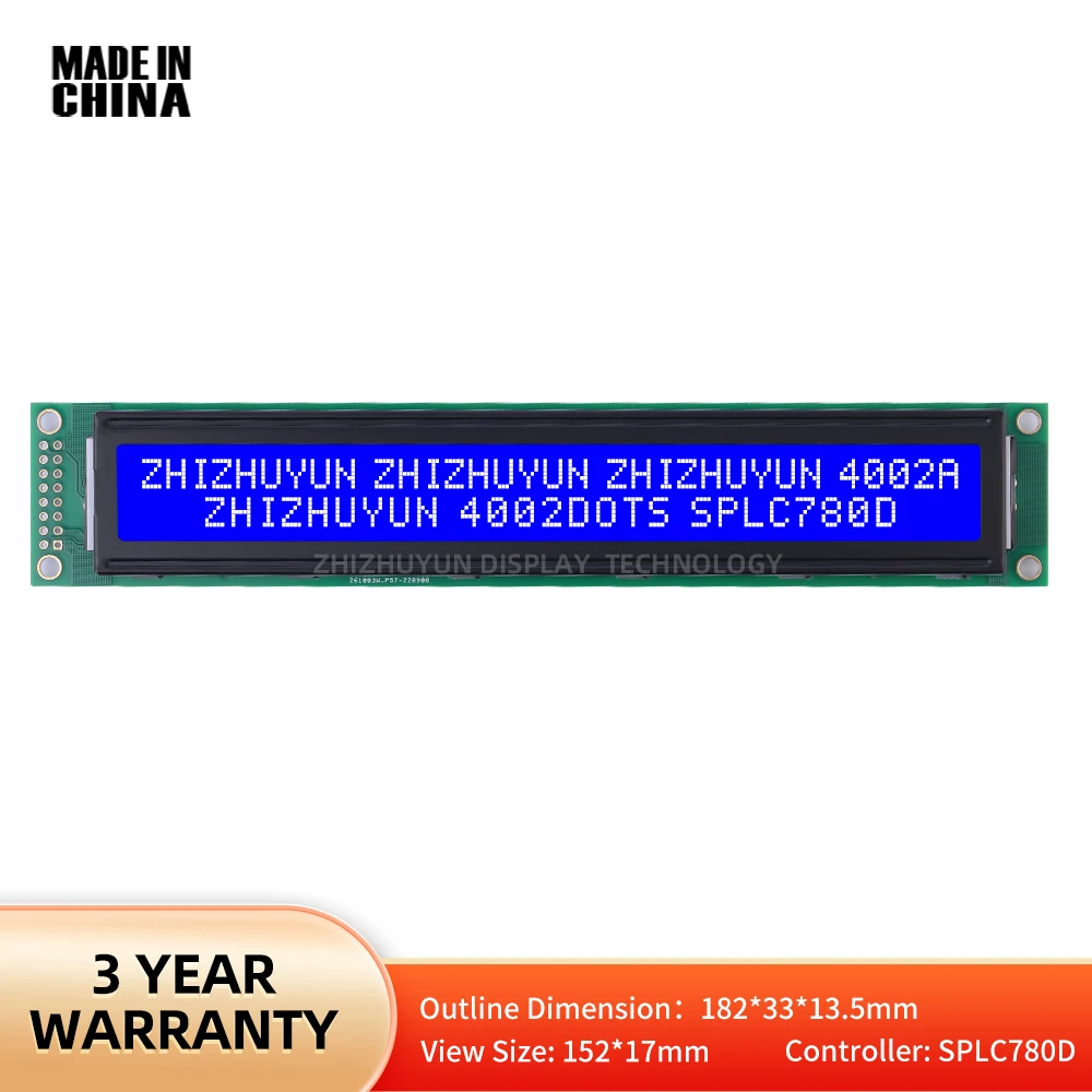 Stable Supply Of Goods LCD4002A LCM Screen Blue Membrane Controller Splc780D Supports 3.3V 5V Power Supply