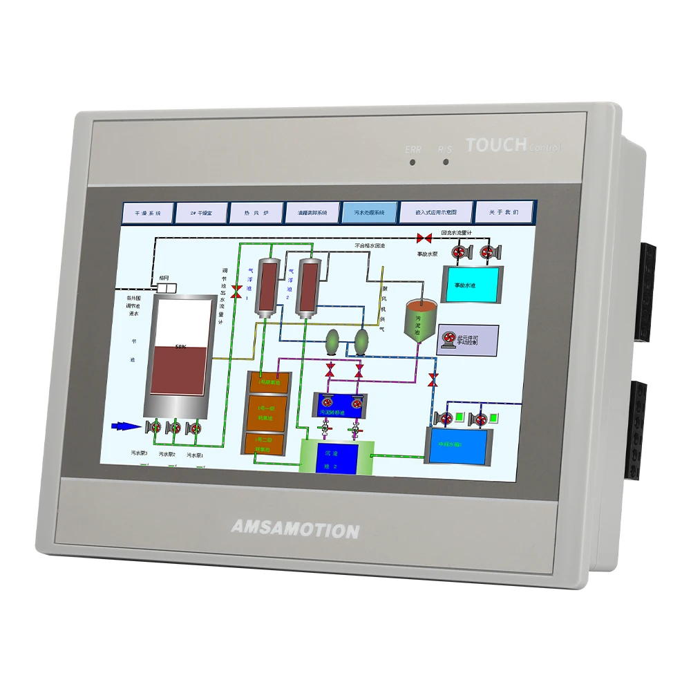 New 7'' Inch HMI PLC All-in-1 Machine Compatible FX3U 16DI 16DO 5AI 2AO PT100 Controller Touch Screen Panel GX RS485 MCGS