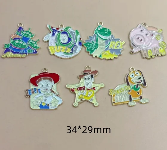 

10 PCS Metal Enamel Charm Earrings DIY Key chain Necklace Pendant Bracelet Jewelry Handmade Findings Gift
