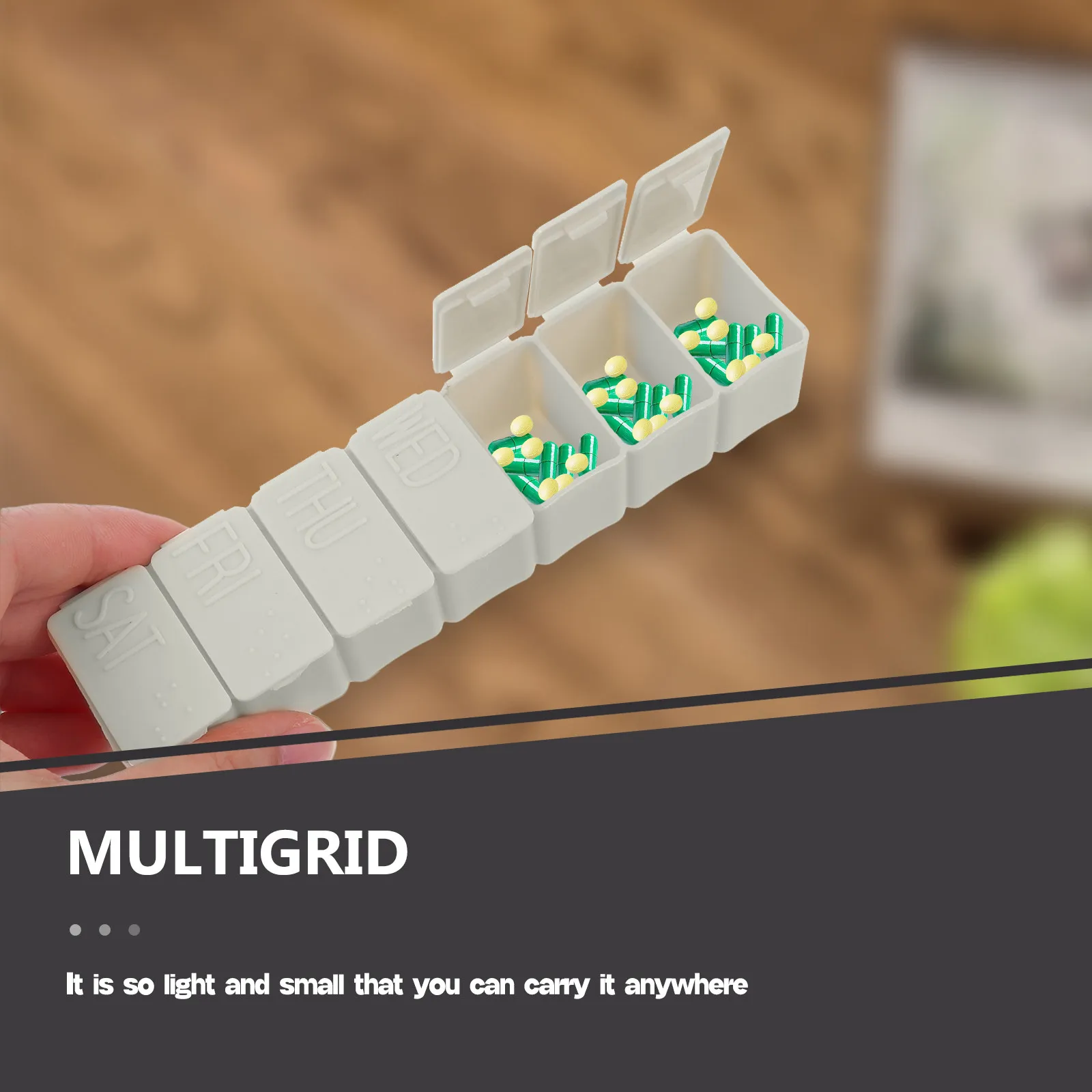 

Набор из 3-х стильных портативных органайзеров для лекарств с несколькими отделениями, водонепроницаемый и пыленепроницаемый, для путешествий