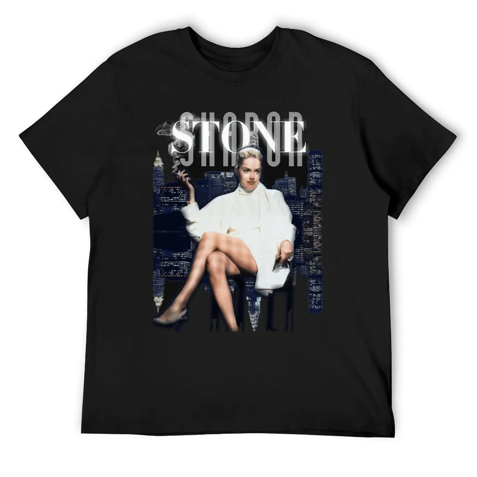 Sharon Stone Iconic Classic For Sale Fresh T-shirt Movement T-shirts Hipster Funny Vintag Aactivity Competition USA Size