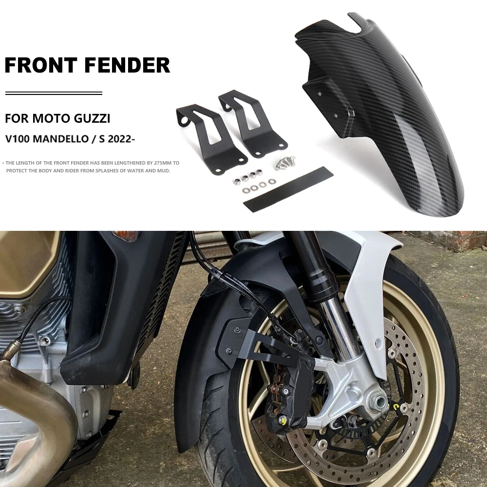 

New Motorcycle Front Fender For Moto Guzzi V100 Mandello 2022 2023 Splash Guard Protector Cover Mudguards V100 MANDELLO S